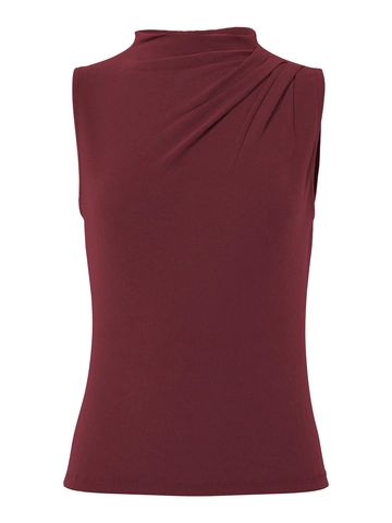 Pieces - Tanktop - Rood - Pcmadison Sl Draped Top Jrs No - 17151143