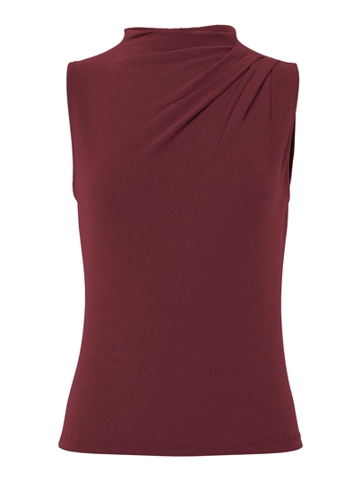 Pieces - Tanktop - Rood - Pcmadison Sl Draped Top Jrs No - 17151143