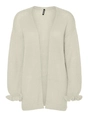 Pieces - Vest - Beige - Pcallie Ls V-Neck Knit Cardig - 17159272