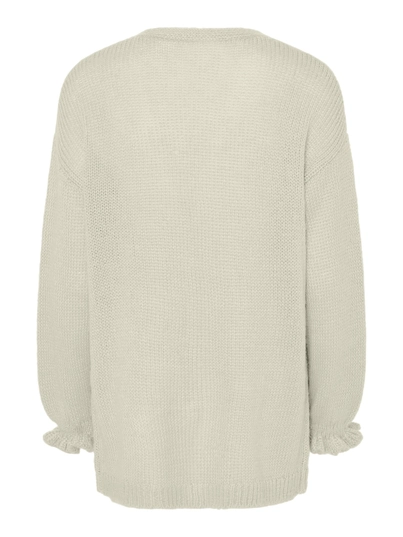 Pieces - Vest - Beige - Pcallie Ls V-Neck Knit Cardig - 17159272