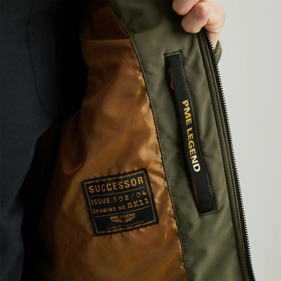 PME-Legend - Heren jas - Donkergroen - Semi long jacket SUCCESSOR 3L Soft