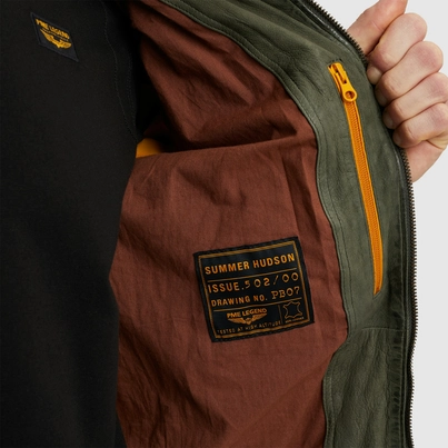 PME-Legend - Leren jassen - Donkergroen - Flight jacket SUMMER HUDSON Sheep