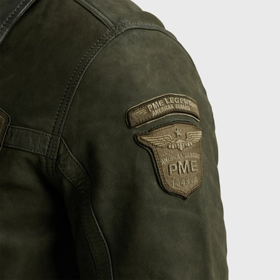 PME-Legend - Leren jassen - Donkergroen - Flight jacket SUMMER HUDSON Sheep