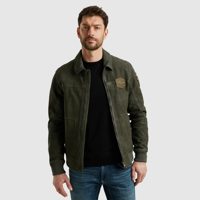 PME-Legend - Leren jassen - Donkergroen - Flight jacket SUMMER HUDSON Sheep