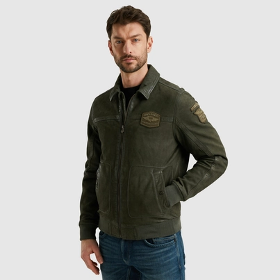 PME-Legend - Leren jassen - Donkergroen - Flight jacket SUMMER HUDSON Sheep
