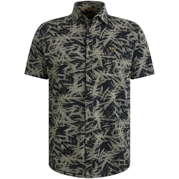 PME-Legend - Overhemd korte mouw - Blauw - Short Sleeve Shirt Print on Jersey - Psis2505228