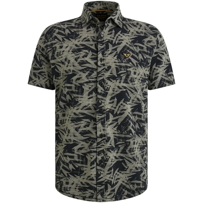 PME-Legend - Overhemd korte mouw - Blauw - Short Sleeve Shirt Print on Jersey - Psis2505228