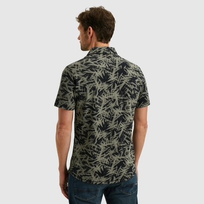PME-Legend - Overhemd korte mouw - Blauw - Short Sleeve Shirt Print on Jersey - Psis2505228