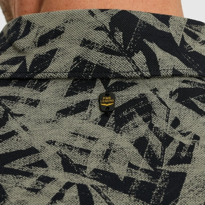 PME-Legend - Overhemd korte mouw - Blauw - Short Sleeve Shirt Print on Jersey - Psis2505228