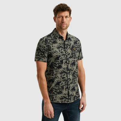 PME-Legend - Overhemd korte mouw - Blauw - Short Sleeve Shirt Print on Jersey - Psis2505228