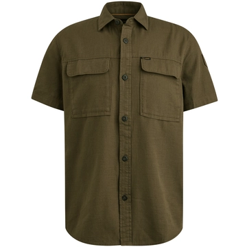 PME-Legend - Overhemd korte mouw - Donkergroen - Psis2503242 - Short Sleeve Shirt Slub Cotton