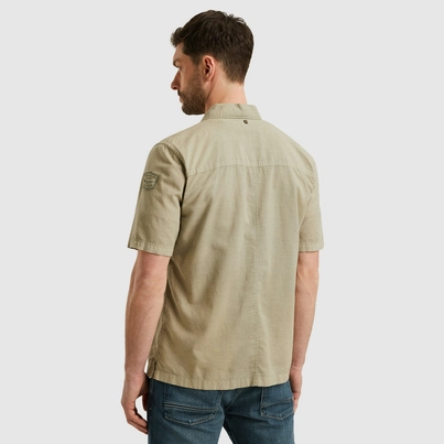 PME-Legend - Overhemd korte mouw - Donkergroen - Short Sleeve Shirt Ctn linen - Psis2505230