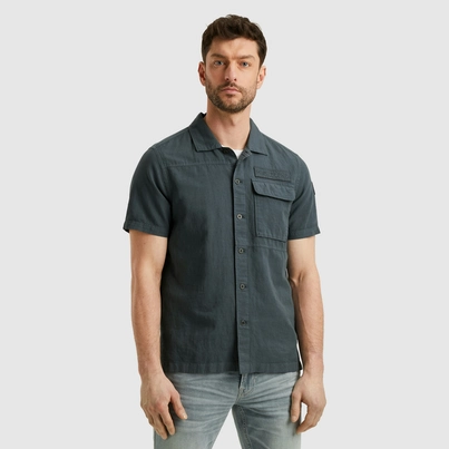 PME-Legend - Overhemd korte mouw - Grijs - Short Sleeve Shirt Ctn linen - Psis2505230