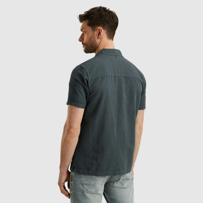 PME-Legend - Overhemd korte mouw - Grijs - Short Sleeve Shirt Ctn linen - Psis2505230