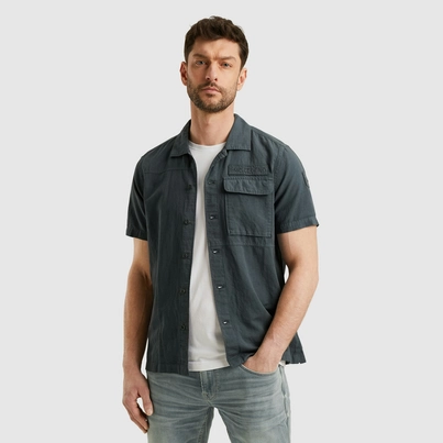 PME-Legend - Overhemd korte mouw - Grijs - Short Sleeve Shirt Ctn linen - Psis2505230