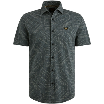 PME-Legend - Overhemd korte mouw - Grijs - Short Sleeve Shirt Print on Jersey - Psis2505229