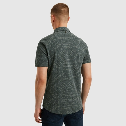 PME-Legend - Overhemd korte mouw - Grijs - Short Sleeve Shirt Print on Jersey - Psis2505229