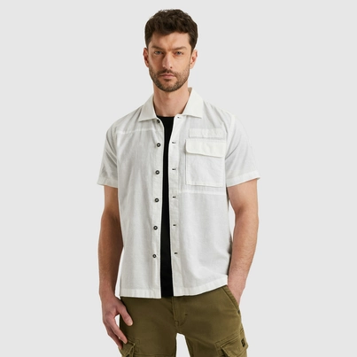 PME-Legend - Overhemd korte mouw - Wit - Short Sleeve Shirt Ctn linen - Psis2505230
