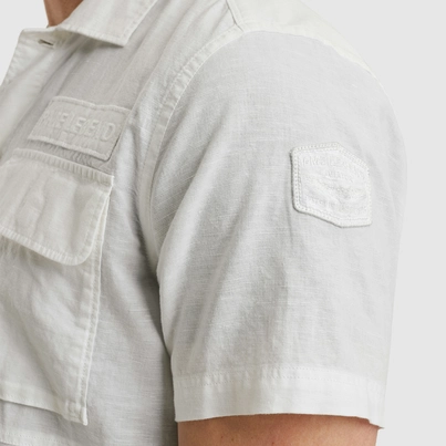 PME-Legend - Overhemd korte mouw - Wit - Short Sleeve Shirt Ctn linen - Psis2505230