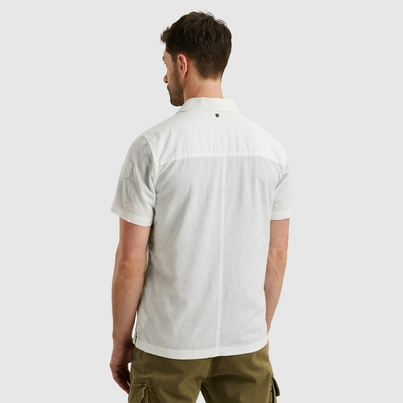 PME-Legend - Overhemd korte mouw - Wit - Short Sleeve Shirt Ctn linen - Psis2505230
