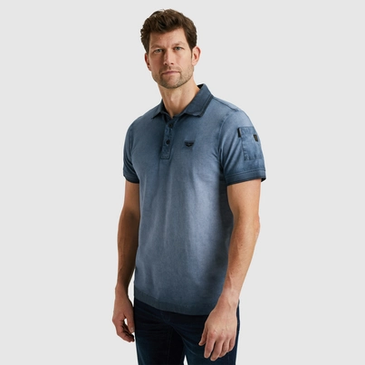 PME-Legend - Polo - Blauw - Ppss2503855 - Short sleeve polo cold dye pique