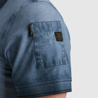 PME-Legend - Polo - Blauw - Ppss2503855 - Short sleeve polo cold dye pique
