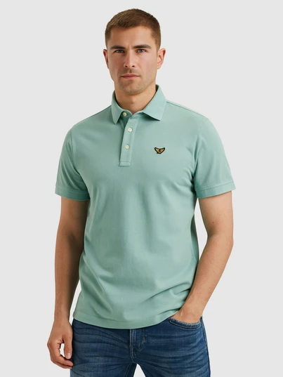 PME-Legend - Polo - Blauw - Ppss2505850 - Short sleeve polo pique garment dy