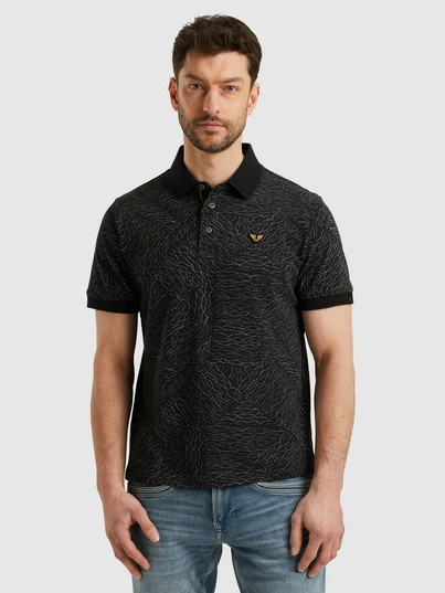 PME-Legend - Polo - Blauw - Ppss2505859 - Short sleeve polo fine pique aop
