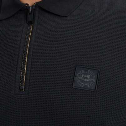 PME-Legend - Polo - Blauw - Ppss2505863 - Short sleeve polo flatback waffle