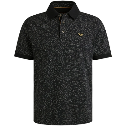 PME-Legend - Polo - Blauw - Short sleeve polo fine pique aop - Ppss2505859
