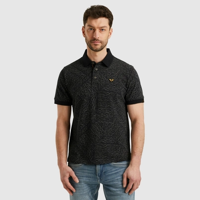 PME-Legend - Polo - Blauw - Short sleeve polo fine pique aop - Ppss2505859