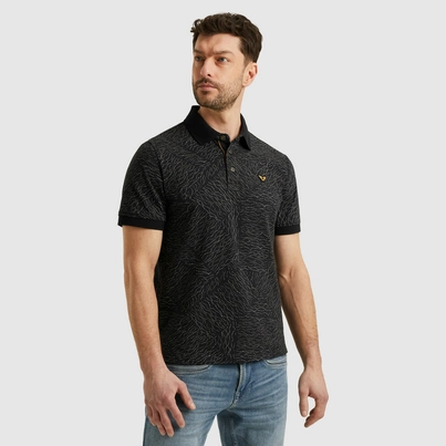 PME-Legend - Polo - Blauw - Short sleeve polo fine pique aop - Ppss2505859