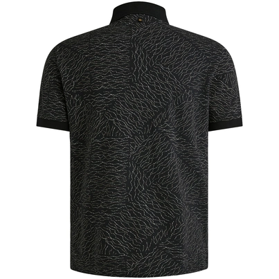 PME-Legend - Polo - Blauw - Short sleeve polo fine pique aop - Ppss2505859