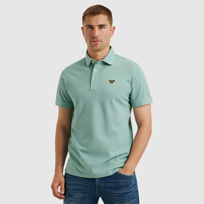 PME-Legend - Polo - Blauw - Short sleeve polo pique garment dy - Ppss2505850