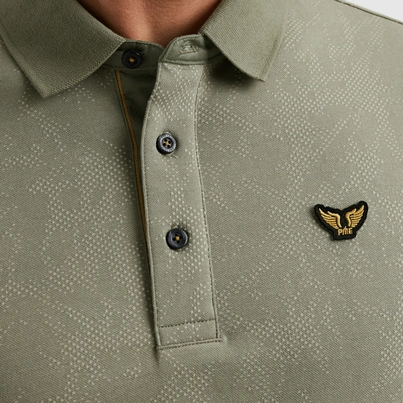 PME-Legend - Polo - Donkergroen - Ppss2505860 - Short sleeve polo fine pique aop