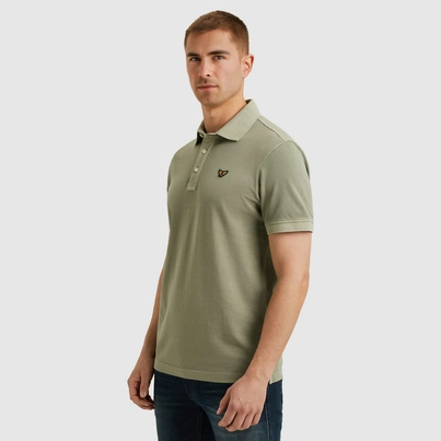 PME-Legend - Polo - Donkergroen - Short sleeve polo pique garment dy - Ppss2505850