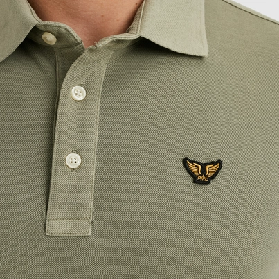 PME-Legend - Polo - Donkergroen - Short sleeve polo pique garment dy - Ppss2505850