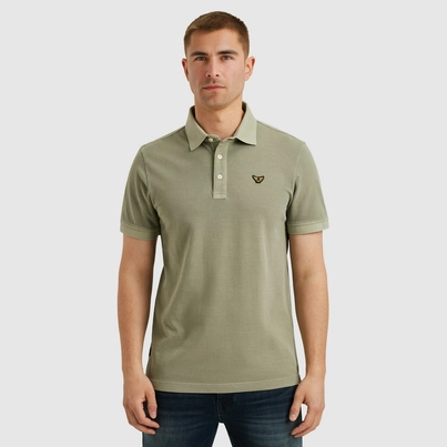 PME-Legend - Polo - Donkergroen - Short sleeve polo pique garment dy - Ppss2505850