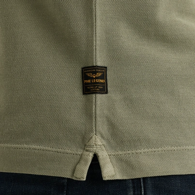 PME-Legend - Polo - Donkergroen - Short sleeve polo pique garment dy - Ppss2505850