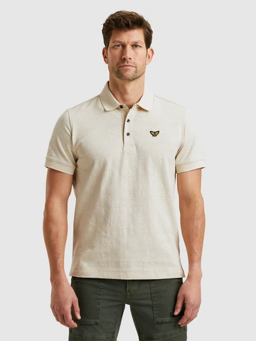 PME-Legend - Polo - Ecru - Ppss2503883 - Short sleeve polo Jacquard jersey