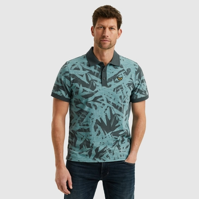 PME-Legend - Polo - Grijs - Short sleeve polo slub jersey prin - Ppss2505871
