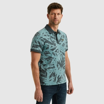 PME-Legend - Polo - Grijs - Short sleeve polo slub jersey prin - Ppss2505871