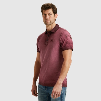 PME-Legend - Polo - Oudroze - Ppss2503855 - Short sleeve polo cold dye pique