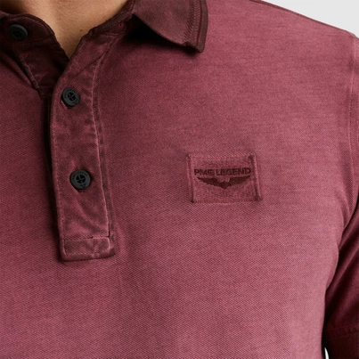 PME-Legend - Polo - Oudroze - Ppss2503855 - Short sleeve polo cold dye pique