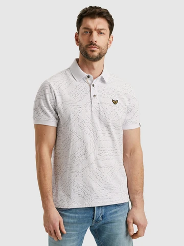 PME-Legend - Polo - Wit - Ppss2505859 - Short sleeve polo fine pique aop