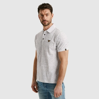 PME-Legend - Polo - Wit - Short sleeve polo fine pique aop - Ppss2505859