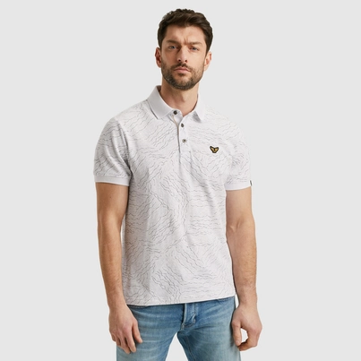PME-Legend - Polo - Wit - Short sleeve polo fine pique aop - Ppss2505859