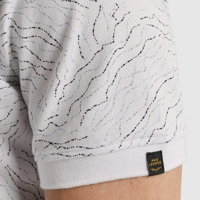 PME-Legend - Polo - Wit - Short sleeve polo fine pique aop - Ppss2505859