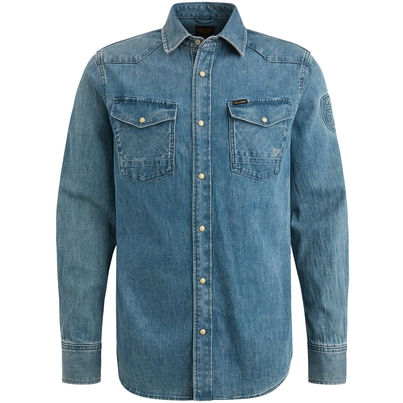 PME-Legend - Spijkerjas - Vintage - Psd2502205 - Long Sleeve Shirt Faded Grey Blue