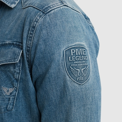 PME-Legend - Spijkerjas - Vintage - Psd2502205 - Long Sleeve Shirt Faded Grey Blue